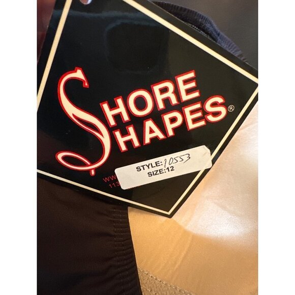 NWT Vintage 1980s Shore Shapes Brown Swimsuit Size 12 Made in USA - Picture 5 of 9